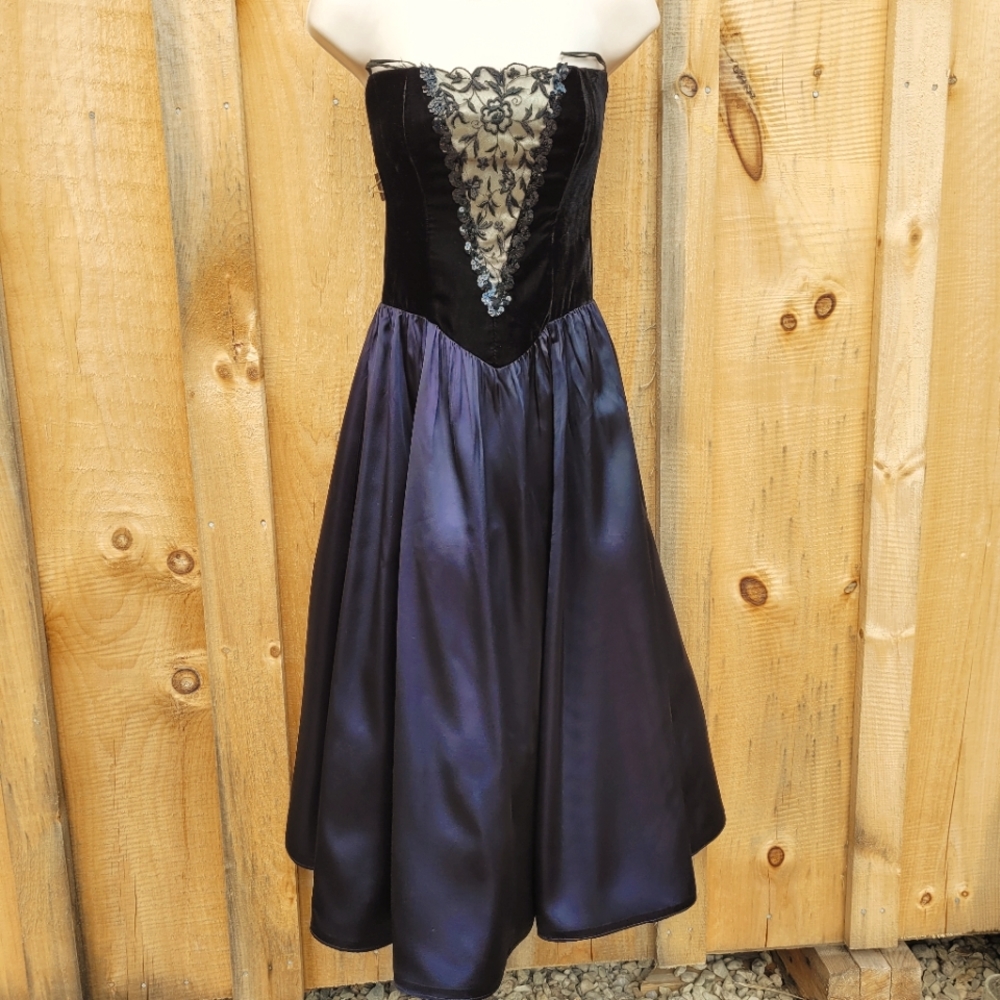 gunne sax dress black | Dresses | Vintage Gunne Sax Velvet Tea Length literary depth — reminiscent occasion:wedding guest Concert Black Dress Code Color:M-Pearl Pink